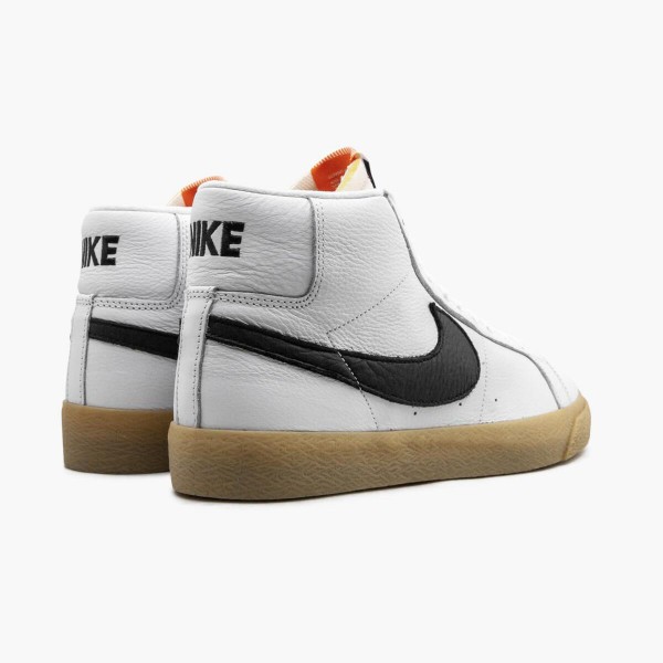 Blå  Nike SB Zoom Blazer Mid ISO Oransje Label Hvit Gum CD2569 100 Dame/Herre Sko