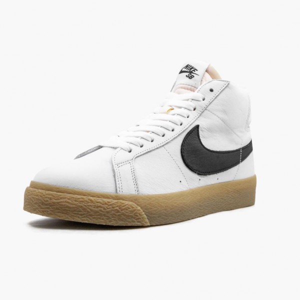 Blå  Nike SB Zoom Blazer Mid ISO Oransje Label Hvit Gum CD2569 100 Dame/Herre Sko