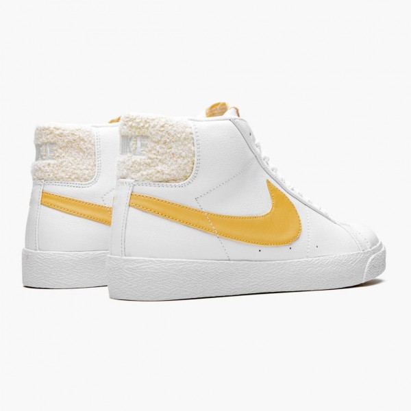 Butikk  Nike SB Zoom Blazer Mid Hvit Celestial Gull CJ6983 102 Dame/Herre Sko