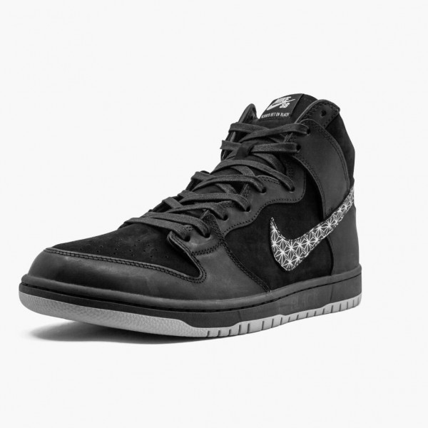 Brun  Nike SB Dunk High Svart Bar AH9613 002 Dame/Herre Sko