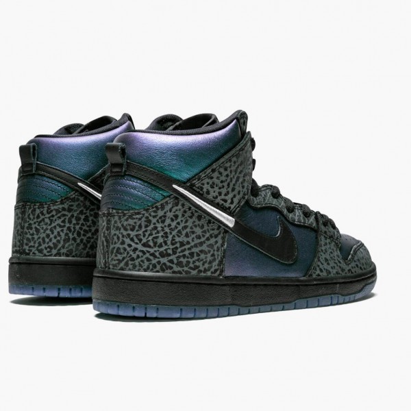 Butikk  Nike SB Dunk High Svart Sheep Hornet BQ6827 001 Dame/Herre Sneakers