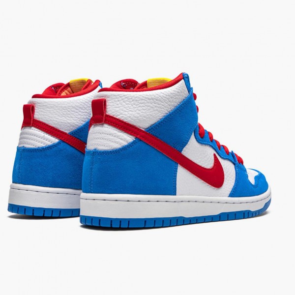 Rød  Nike SB Dunk High Doraemon CI2692 400 Dame/Herre Sko