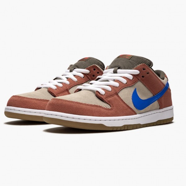 Hvit  Nike SB Dunk Low Corduroy Dusty Peach BQ6817 201 Dame/Herre Sneakers