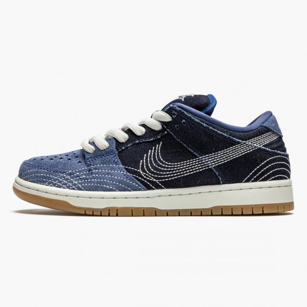 Nike SB Dunk Low Denim Sashiko CV0316 400 Dame/Herre