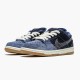 Blå  Nike SB Dunk Low Denim Sashiko CV0316 400 Dame/Herre Sneakers