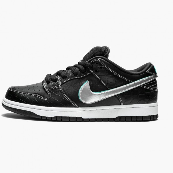 Nike SB Dunk Low Diamond Supply Co Svart Diamond BV1310 001 Dame/Herre