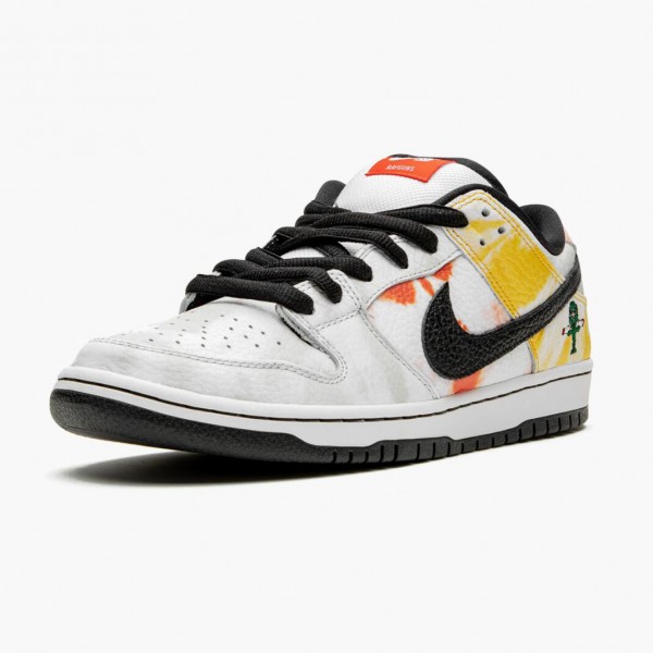 Rød  Nike SB Dunk Low Raygun Tie Dye Hvit BQ6832 101 Dame/Herre Sko