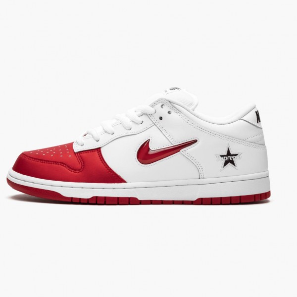 Nike SB Dunk Low Supreme Jewel Swoosh Rød CK3480 600 Herre