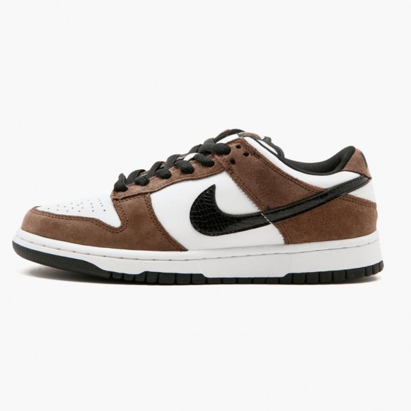 Nike SB Dunk Low Hvit Svart Trail End Brun 304292 102 Herre