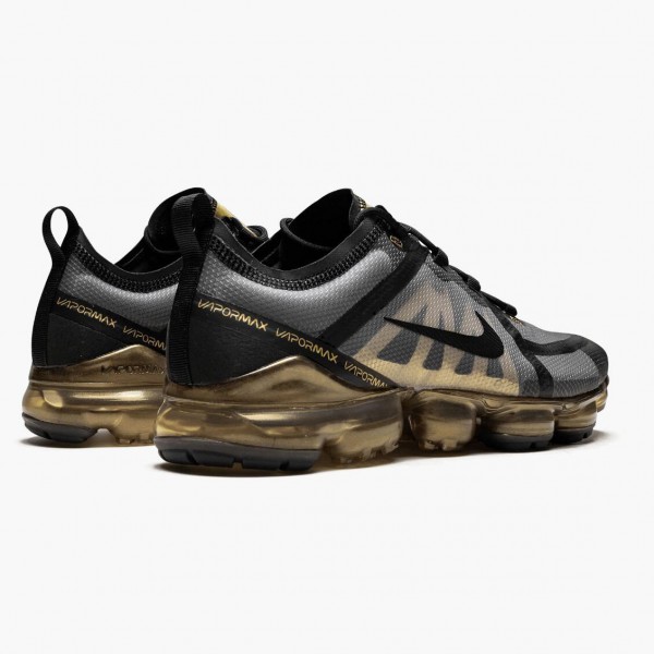 Rabatt  Nike Air VaporMax 2019 Svart Metallic Gull AR6631 002 Dame/Herre Sko