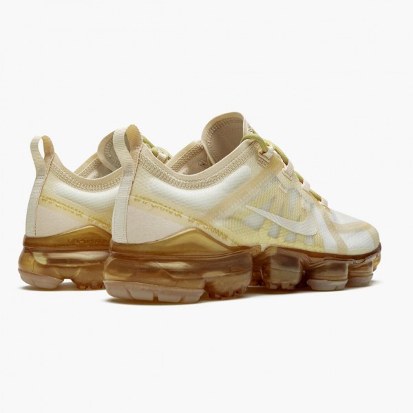 Rød  Nike Air VaporMax 2019 Cream Light Bone AR6632 101 Dame Sko