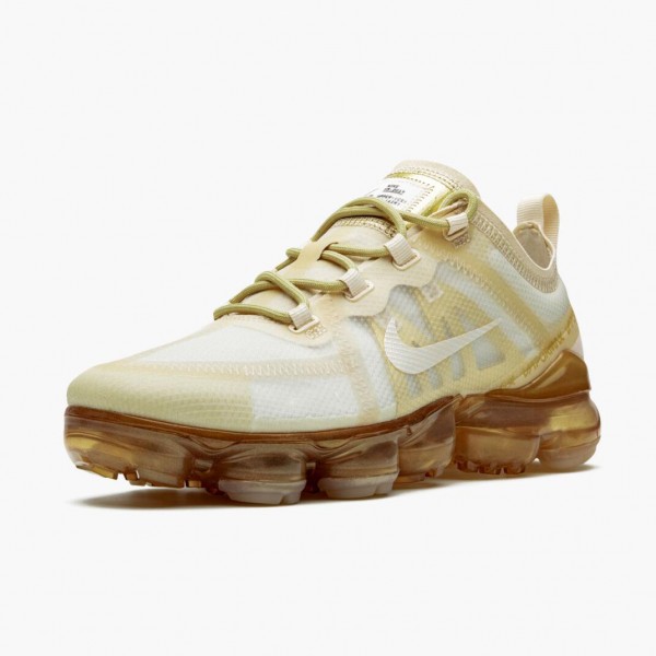 Rød  Nike Air VaporMax 2019 Cream Light Bone AR6632 101 Dame Sko