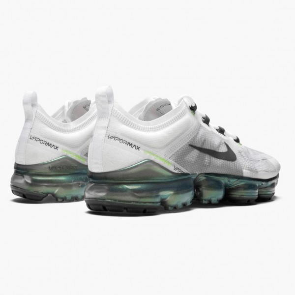 Rabatt  Nike Air VaporMax 2019 Premium Hvit Platine Tint Lime Blast AT6810 100 Dame/Herre Sneakers