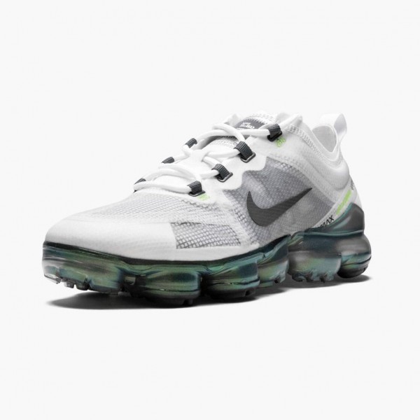 Rabatt  Nike Air VaporMax 2019 Premium Hvit Platine Tint Lime Blast AT6810 100 Dame/Herre Sneakers