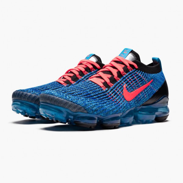 Rød  Nike Air VaporMax Flyknit 3 Blå Fury 900 401 Herre Sneakers