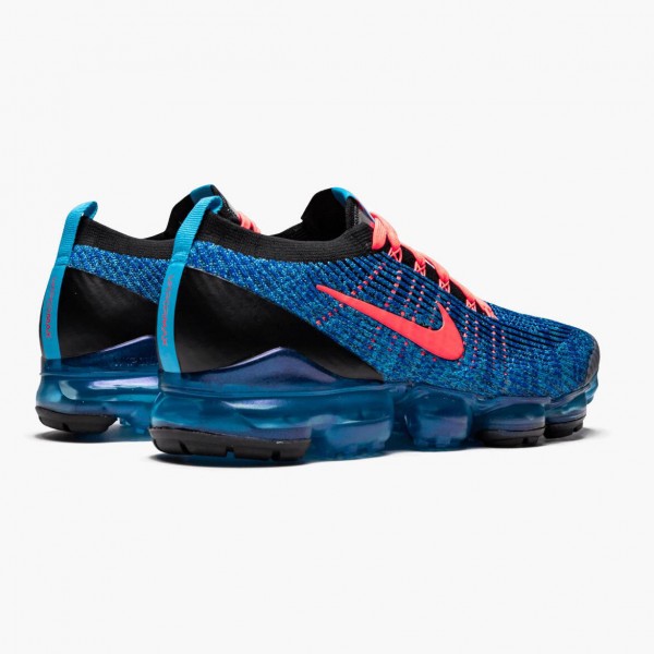 Rød  Nike Air VaporMax Flyknit 3 Blå Fury 900 401 Herre Sneakers