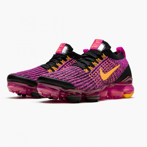 Rabatt  Nike Air VaporMax Flyknit 3 Laser Fuchsia Laser Oransje 910 600 Dame Sneakers