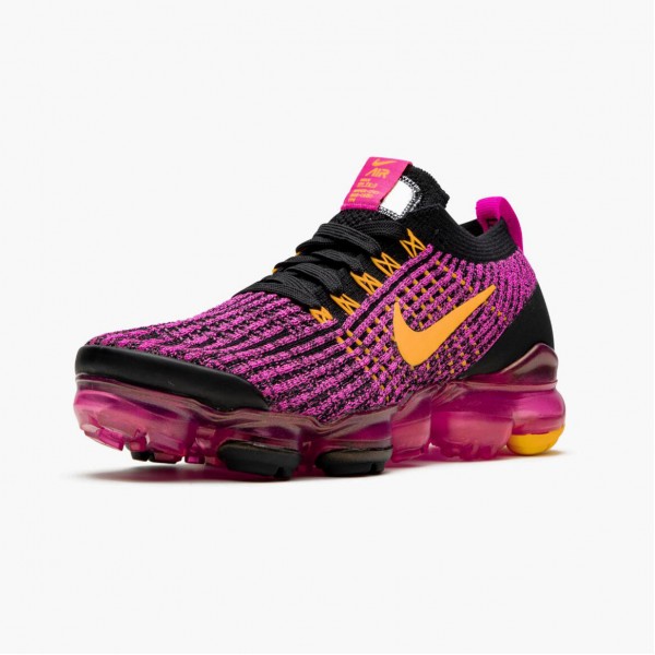 Rabatt  Nike Air VaporMax Flyknit 3 Laser Fuchsia Laser Oransje 910 600 Dame Sneakers