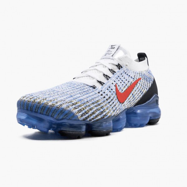 Het  Nike Air VaporMax Flyknit 3 Photo Blå Club Gull 900 106 Herre Sneakers