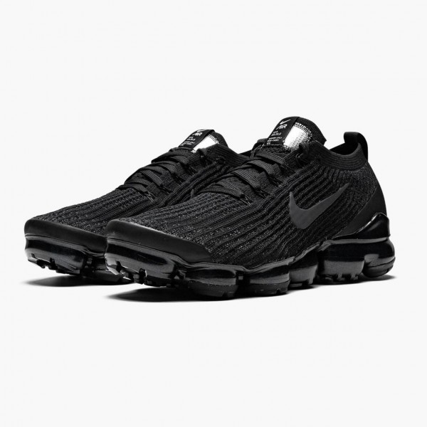 Brun  Nike Air VaporMax Flyknit 3 Triple Svart 910 002 Herre Sneakers