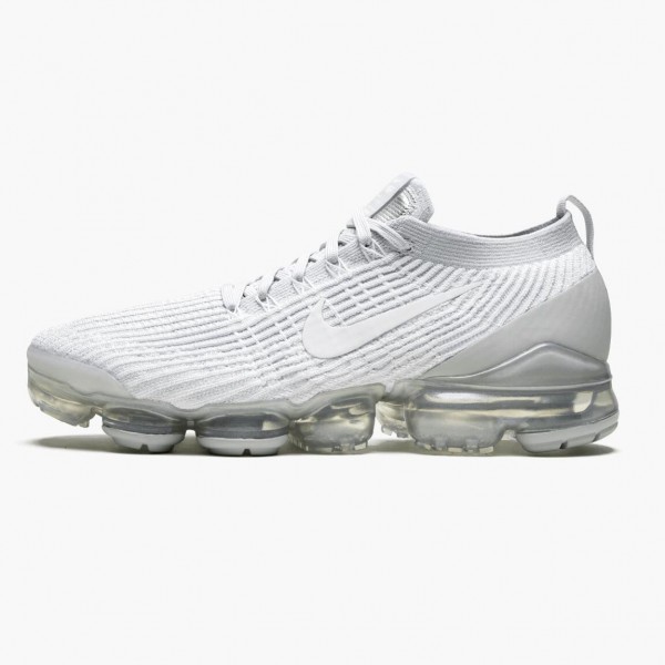 Nike Air VaporMax Flyknit 3 Hvit Pure Platine 900 102 Dame/Herre 