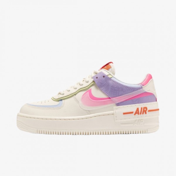 Het  Nike Dame Air Force 1 Shadow Beige Pale Ivory CU3012 164 Sneakers