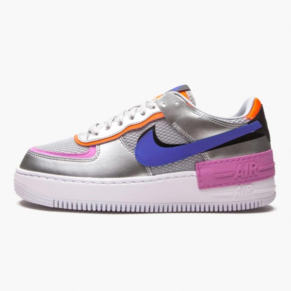 Dame Nike Air Force 1 Shadow Metallic Sølv CW6030-001