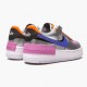 Rød  Dame Nike Air Force 1 Shadow Metallic Sølv CW6030-001 Sneakers