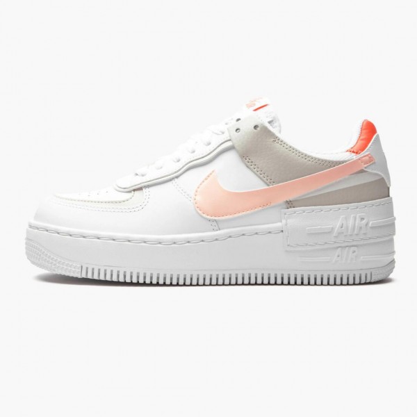 Dame Nike Air Force 1 Shadow Hvit/Crimson Tint DH3896-100