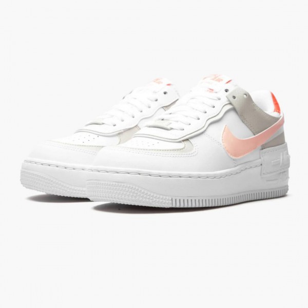 Dame Nike Air Force 1 Shadow Hvit/Crimson Tint DH3896-100