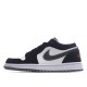 Ny  Jordan 1 Low Svart Hvit Wolf Grå Infrared 23 553558-029 Dame/Herre Sneakers