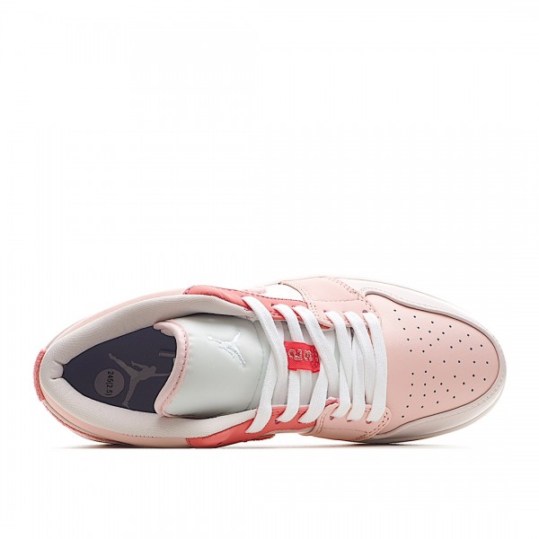 Hvit  Jordan 1 Low Rosa Beige DC0774-105 Dame/Herre Sko