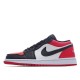 Het  Jordan 1 Low Rød Svart Toe 553558-618 Dame/Herre Sko