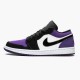 Brun  Jordan 1 Low Court Purple Dame/Herre 553558 125 Hvit/Svart-Court Purple Sko