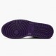 Brun  Jordan 1 Low Court Purple Dame/Herre 553558 125 Hvit/Svart-Court Purple Sko