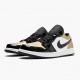 Het  Jordan 1 Low Gold Toe Dame/Herre CQ9447 700 Svart/Gull-Svart Sko