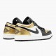 Het  Jordan 1 Low Gold Toe Dame/Herre CQ9447 700 Svart/Gull-Svart Sko