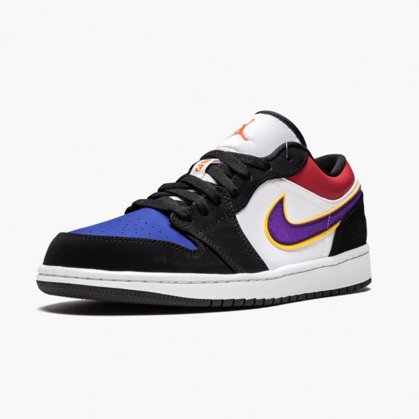 Rabatt  Jordan 1 Low Lakers Top 3 Dame/Herre CJ9216 051 Svart/Field Purple-Hvit Sko