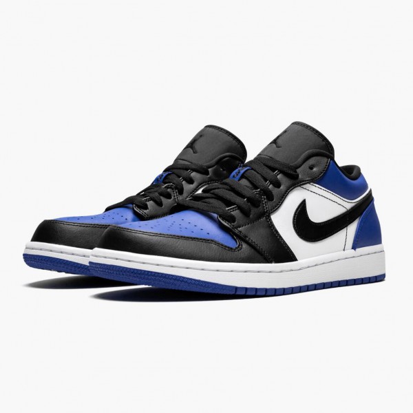 Jordan 1 Low "Royal Toe" Dame/Herre CQ9446 400 Sport Royal/Svart-Hvit 