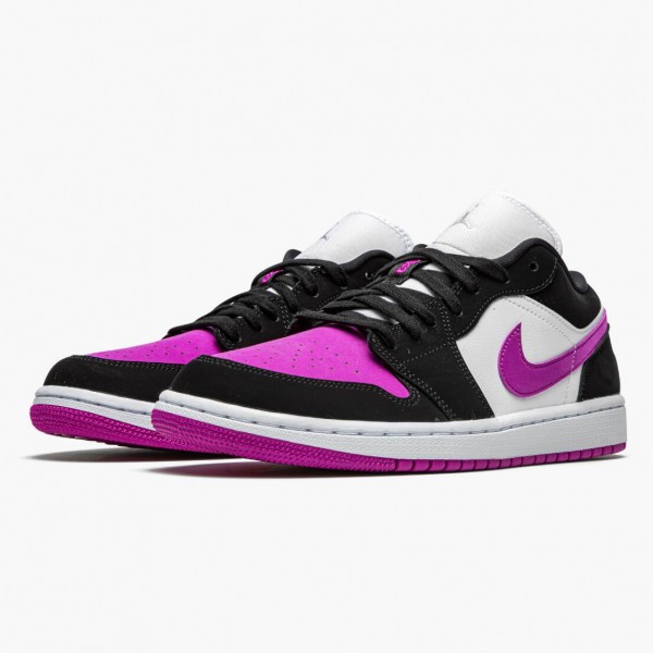 Jordan 1 Retro Low "Black Cactus Flower" Dame/Herre DC0774 005 Svart/Hvit-Starfish 