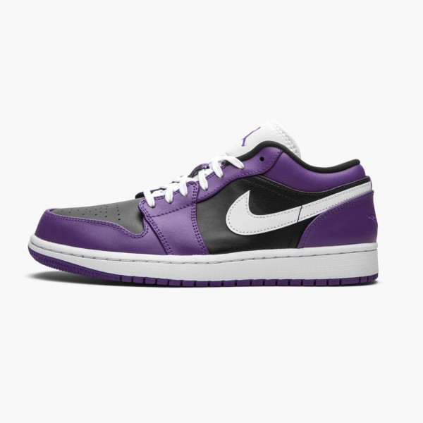 Jordan 1 Retro Low "Court Purple" Dame/Herre 553558 501 Court Purple/Hvit-Svart 