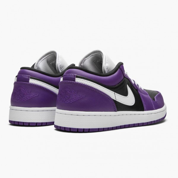 Brun  Jordan 1 Retro Low Court Purple Dame/Herre 553558 501 Court Purple/Hvit-Svart Sneakers