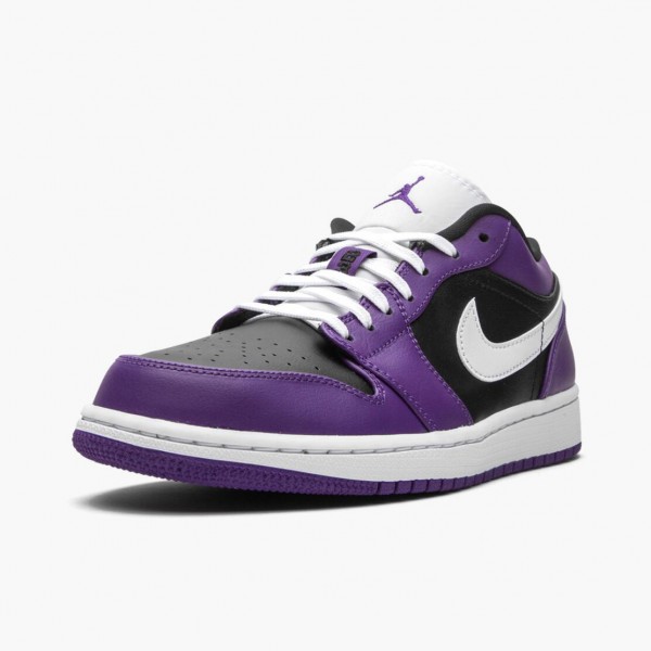 Brun  Jordan 1 Retro Low Court Purple Dame/Herre 553558 501 Court Purple/Hvit-Svart Sneakers