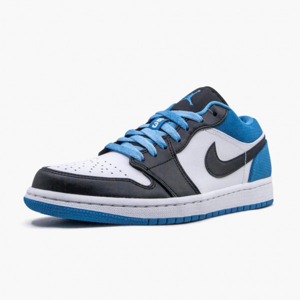 Rød  Jordan 1 Retro Low Laser BlueDame/Herre CK3022 004 Svart/Svart-Laser Blå-Hvit Sko