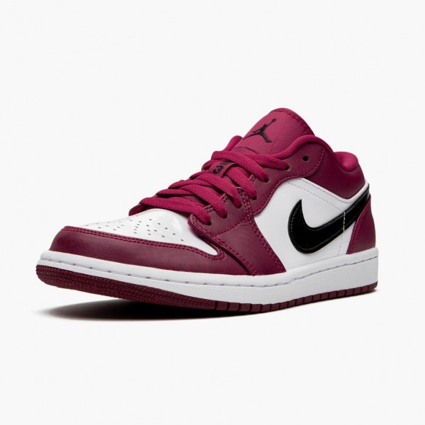 Svart  Jordan 1 Retro Low Noble Red Dame/Herre 553558 604 Noble Rød/Svart-Hvit Sko