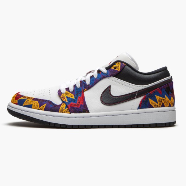 Jordan 1 Retro Low "Nothing But Net" Dame/Herre CZ8659 100 Hvit/Dark Obsidian-Team Rød 