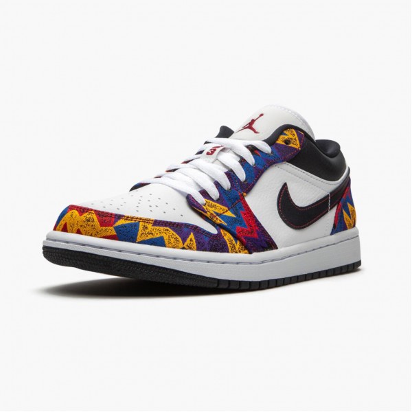 Billig  Jordan 1 Retro Low Nothing But Net Dame/Herre CZ8659 100 Hvit/Dark Obsidian-Team Rød Sneakers