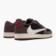 Rød  Jordan 1 Retro Low OG SP Travis Scott Dame/Herre CQ4277 001 Svart/Sail-Dark Mocha/Universi Sneakers