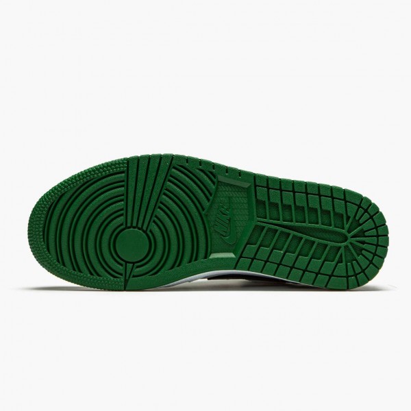 Rød  Jordan 1 Retro Low Pine Green Dame/Herre 553558 301 Pine Grønn/Svart-Hvit Sneakers