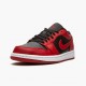 Het  Jordan 1 Retro Low Reverse Bred Dame/Herre 553558 606 Gym Rød/Svart-Gym Rød-Hvit Sneakers